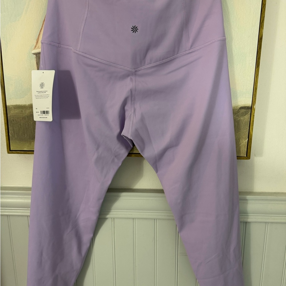 ATHLETA Ultra High Rise Elation 7/8 Tight Leggings Lavender NWT Size 1X - Picture 9 of 9